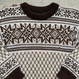 Dale of Norway Brown and Cream Sweater